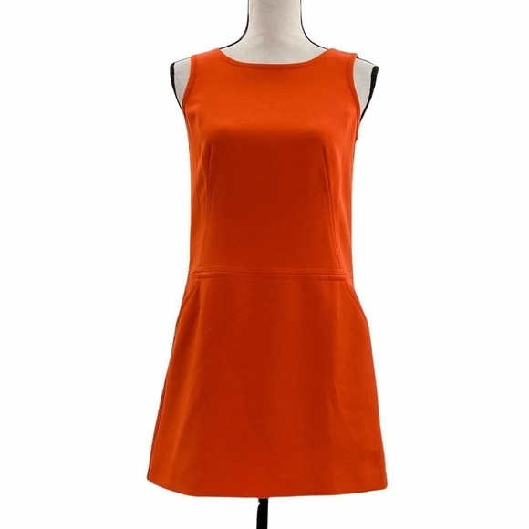 ANN Taylor LOFT Orange Sleeveless A-Line Dress - Picture 1 of 12